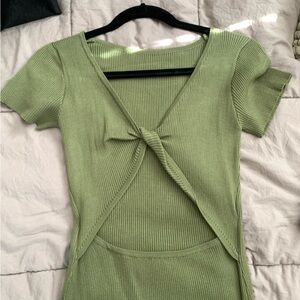 12Th tribe twist front maxi dress in green